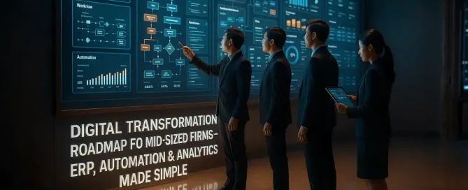 Digital Transformation Roadmap for Mid-Sized Firms – ERP, Automation & Analytics Made Simple
