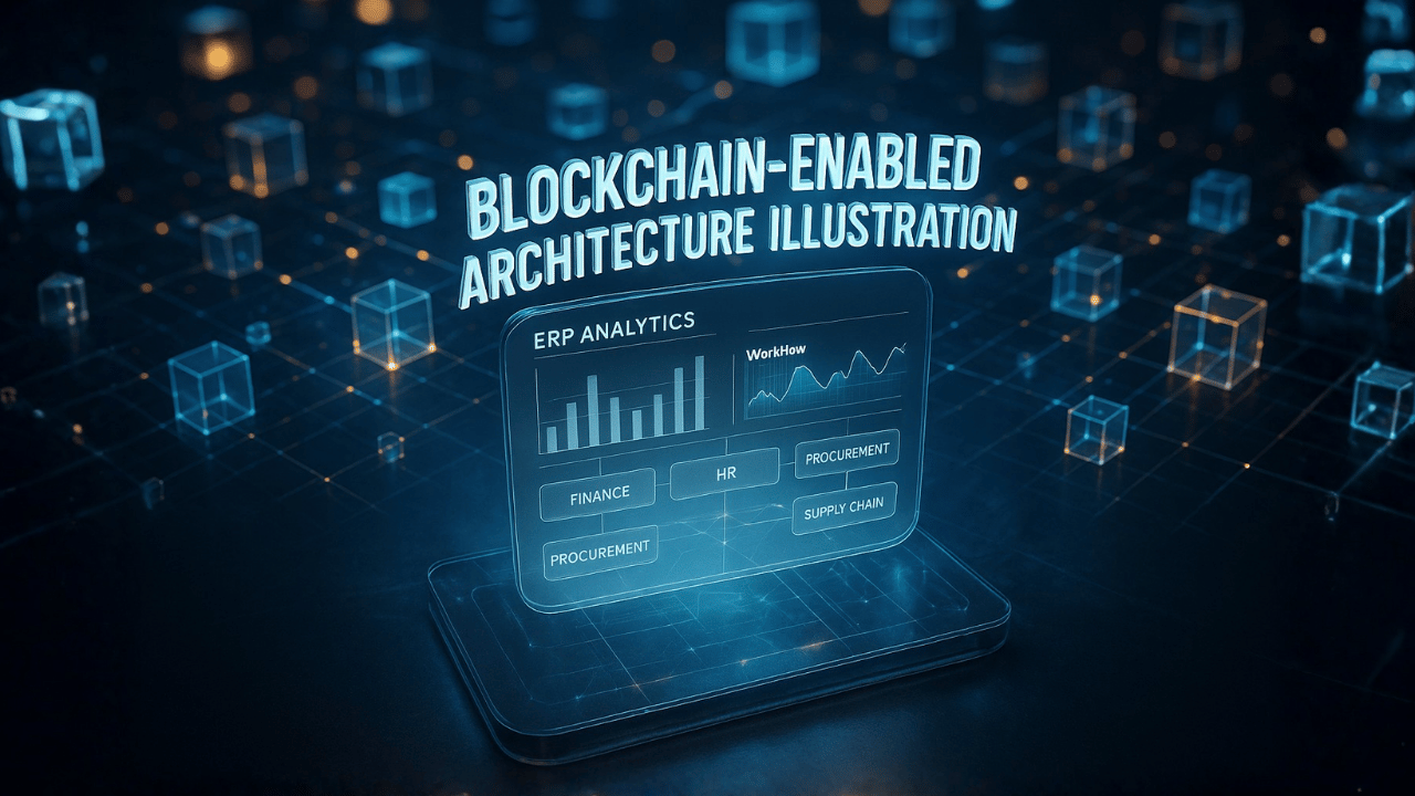 Holographic blockchain network integrated with ERP dashboard